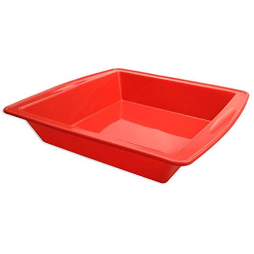 Bolo De Silicone E Brownie Pan - Silivo Antistick Silicone Assobicing Molde Para Brownie Caseiro, Bolo, Pão, Torta E Lasanha - 8x8x2 Polega