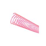 Espirais Para Encadernação Transparente Rosa 25mm 160 Folhas 45 Und