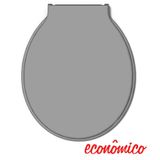 Assento Sanitário Almofadado Econômico Sem Emenda Cinza
