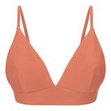 Biquíni Top Triângulo She Feminino Fsp50+ Moda Praia Laranja Claro Gg