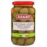 Azeitona Verde Siciliana Inteira Em Conserva Asaro 340G