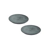 Kit 2 Pratos Raso Redondo Pedra Sabão Sobremesa E Bolos 26cm