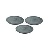Kit 3 Pratos Raso Redondo Pedra Sabão Sobremesa E Bolos 26cm